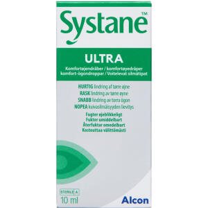 Systane Ultra Komfortøjendråber m/konserveringsmidler, 10 ml (Udløb: 08/2026)